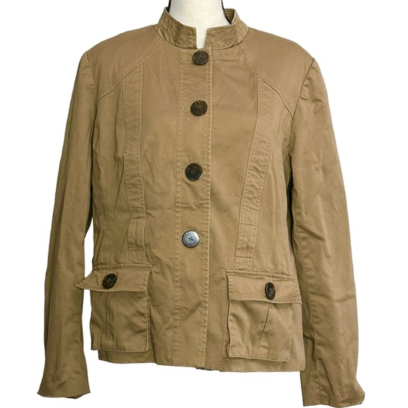 3/$10 George Utility Jacket 14 Khaki - Picture 2 of 6